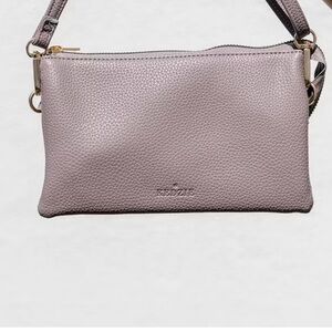 KEDZIE Lilac Pebbled Leather Crossbody Bag